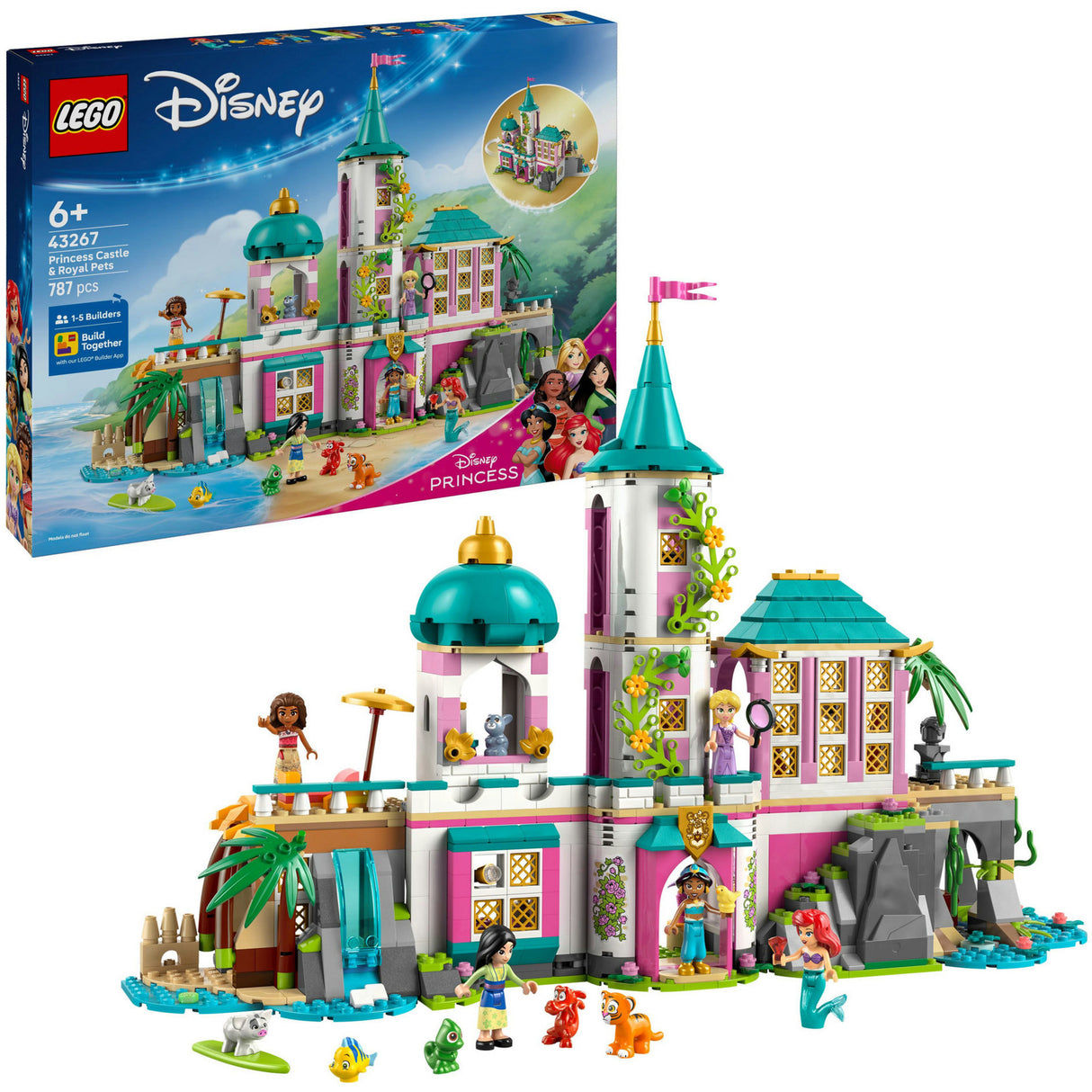 Lego 43267 Disney Princess Château de princesse et animaux royaux