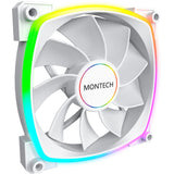 Ventilateur de boîtier Montech rx140 pwm rgb (blanc, 140 x 25 x 140 mm, argb 3 broches)