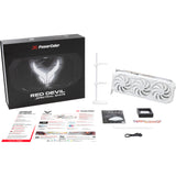 Carte graphique Powercolor Radeon RX 9070 XT Red Devil Spectral White 16 Go GDDR6 (blanc, RDNA4, GDDR6, 3x Display Port, 1x HDMI)