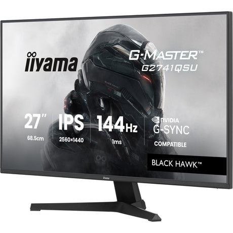 Moniteur de jeu Iiyama G-Master Black Hawk G2741QSU-B1 27 (noir, HDMI, DisplayPort, 2x USB-A, USB-B, 144 Hz)