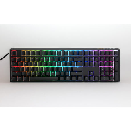 Clavier mécanique RVB classique Ducky One 3 (noir, disposition américaine (QWERTY), Cherry MX Speed Silver, 100 %, LED RVB, PBT double-shot, remplaçable à chaud, mécanique de charlatan)