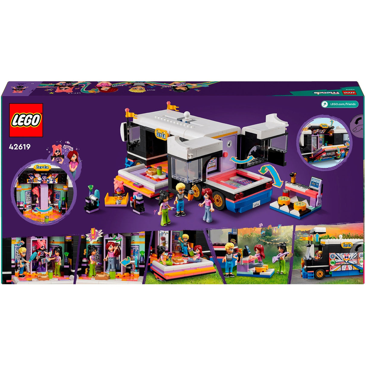 LEGO LEGO Friends 42619 tourbus de popster