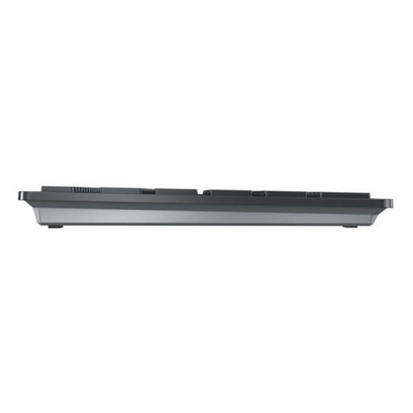 Cherry KW 9100 slim, clavier (noir argenté, disposition UE (QWERTY), commutateurs à ciseaux, ABS, USB-C, 2,4 GHz, Bluetooth)