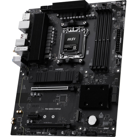 Msi pro b850-s wifi6e socket am5 moederbord (zwart zilver, raid, 2.5gb-lan, wi-fi 6e, bt 5.3, sound, atx)