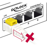 Delock câble réseau rj-45 sécurisé avec cat.6a (blanc, 85335, 5 mètres)