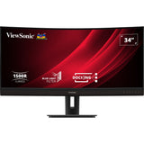 Viewsonic UwQHD Moniteur d'accueil incurvé VG3456C 34 Ultrawide (noir (mat), 2x HDMI, 1x Display Port, USB-A, USB-B, USB-C, LAN, Audio)