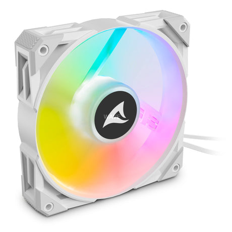 Sharkoon rebel f50 pwm rgb ventilateur de boîtier (blanc, 120 x 120 x 25 mm)