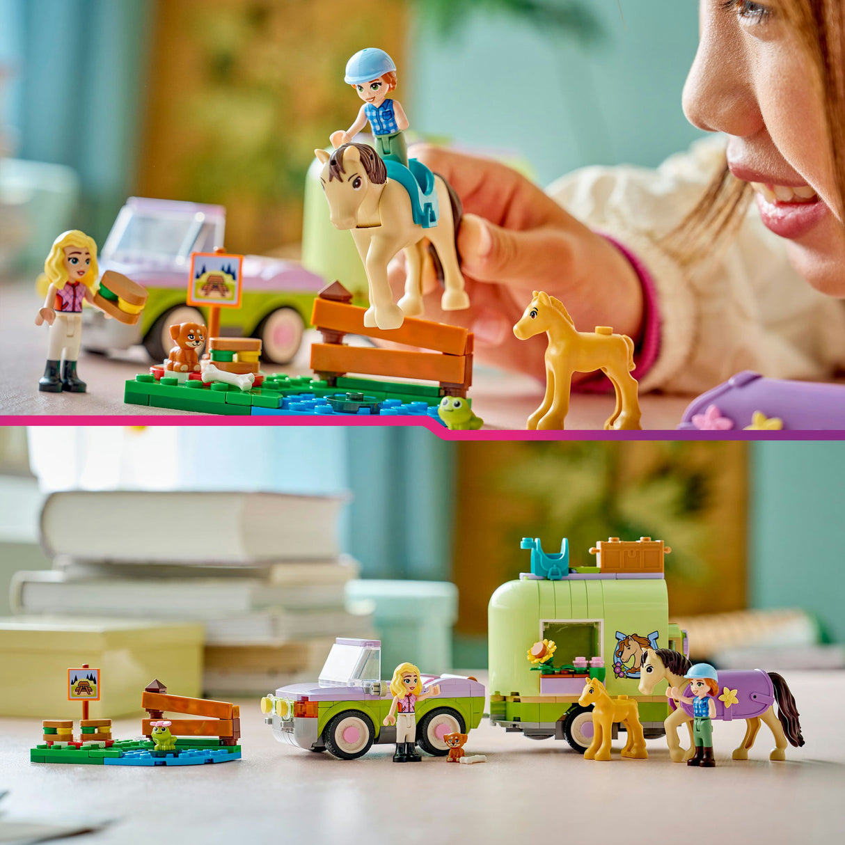 Lego Friends 42695 remorque avec cheval et poulain
