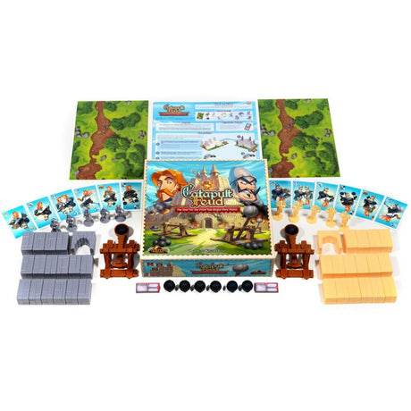 Jeu de société Catapult Feud du réseau de joueurs européens (anglais, 2 joueurs, 20 - 30 minutes, à partir de 7 ans)