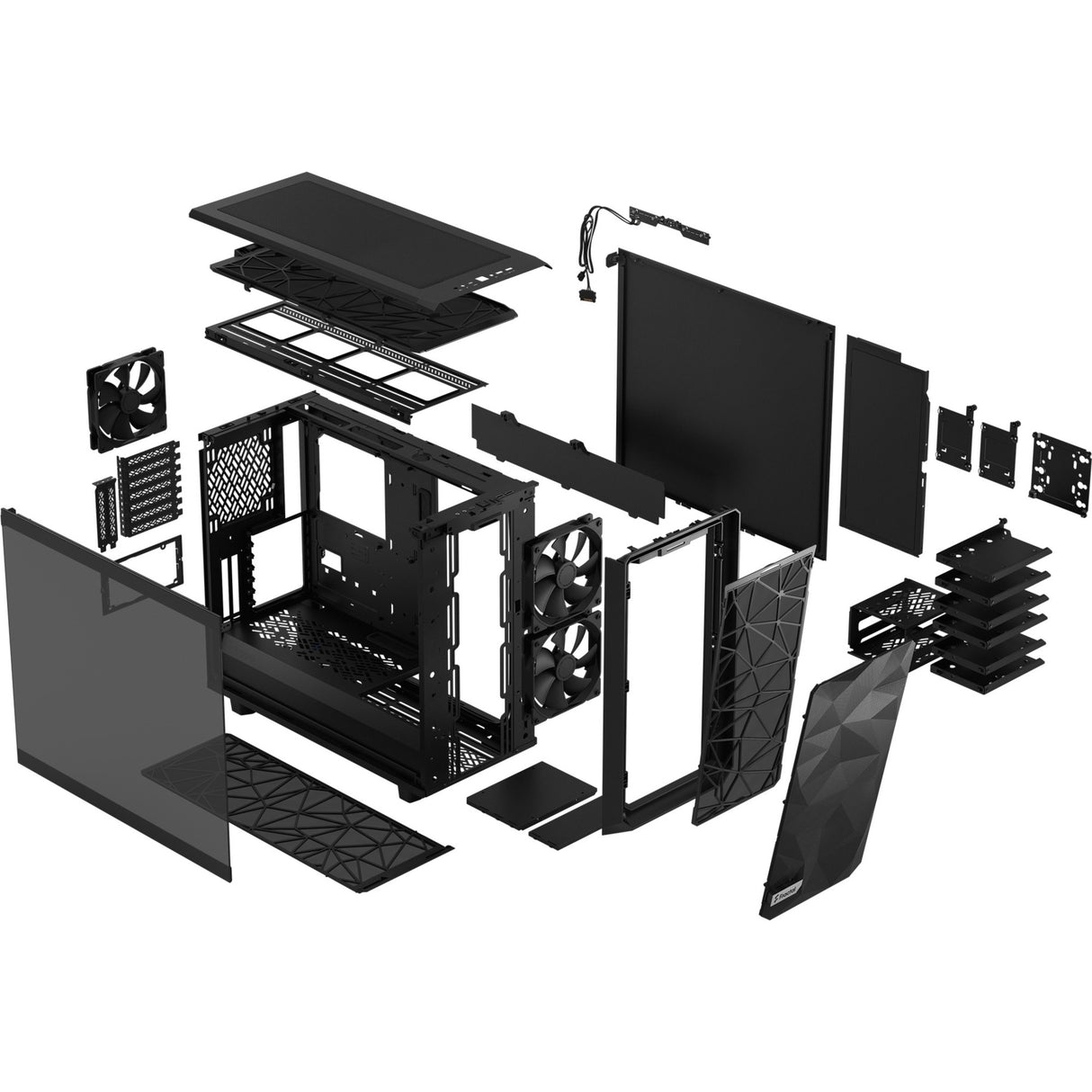 Conception fractale Fractal Design Meshify 2 Verre tempérée léger