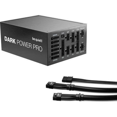 Soyez silencieux! alimentation modulaire dark power pro 13 1600 watts (noir, 2x 12v-2x6, 6x pcie)
