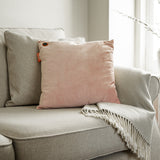 Coussin chauffant sans fil Cozy una Velvet 45 x 45 cm (rose clair, power bank 5000 mah)