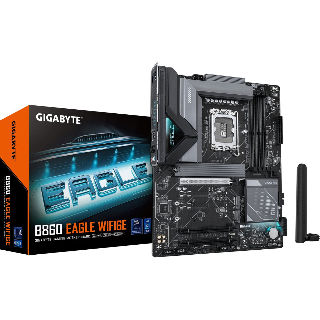 Gigabyte B860 Eagle WiFi6e, ATX, LGA1851, Intel B860, 4x DDR5, 2,5 GBE, Wi-Fi 6e, BT 5.3, USB Type-C
