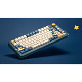 Clavier mécanique sans fil Iqunix zx75 sky meet (bleu, disposition américaine (qwerty), iquunix Silent Rose, 75 %, LED RVB, remplaçable à chaud, pbt double prise, 2,4 GHz | Bluetooth 5.1 | USB-C)