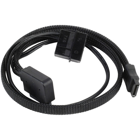 Câble de données Silverstone slim sata 2-en-1 + adaptateur secteur (noir, cp10)