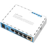 Mikrotik hap petit point d'accès domestique (rb951ui-2nd) (blanc, processeur qualcomm qca9531, poe, wifi 4)