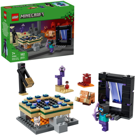 Lego minecraft 21584 voyage vers le bas et le portail final