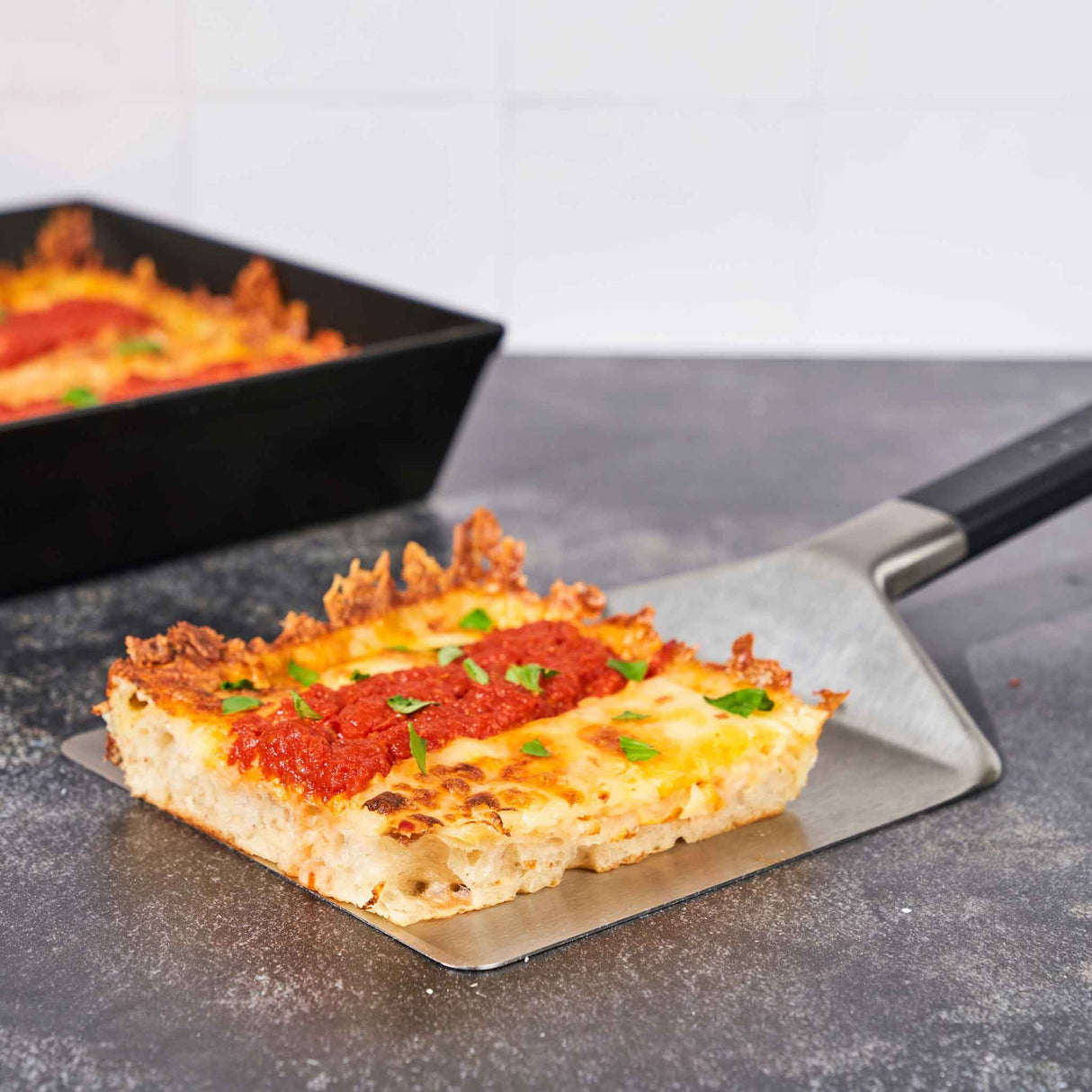 Ooni pan pizza spatule grill couverts (argent noir)