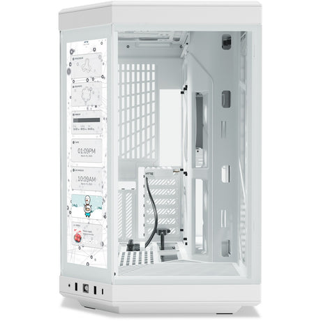 Boîtier tour midi Hyte y70 touch infinite (blanc | 2x USB-A | 1x USB-C | verre trempé)