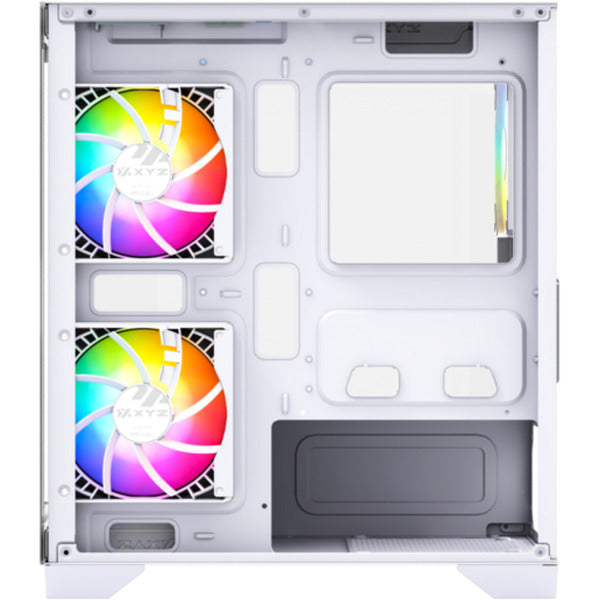 Boîtier tour midi Xyz pc gear Titanium View Lite (blanc | 2x USB-A | verre trempé)