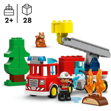 Lego Duplo Town 10473 camion de pompiers avec tuyau et pompier