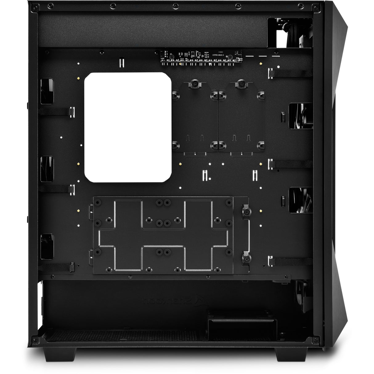 Boîtier tour midi Sharkoon rev300 (noir | 4x USB-A | 1x USB-C | RVB | verre trempé)