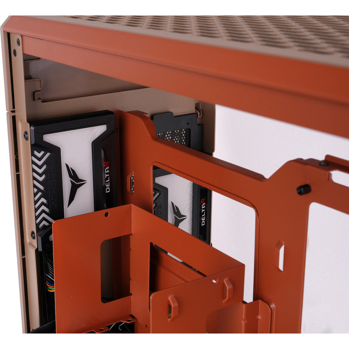 Thermaltake tr100 gravel sand mini tower behuizing (lichtbruin | 2x usb-a | 1x usb-c)