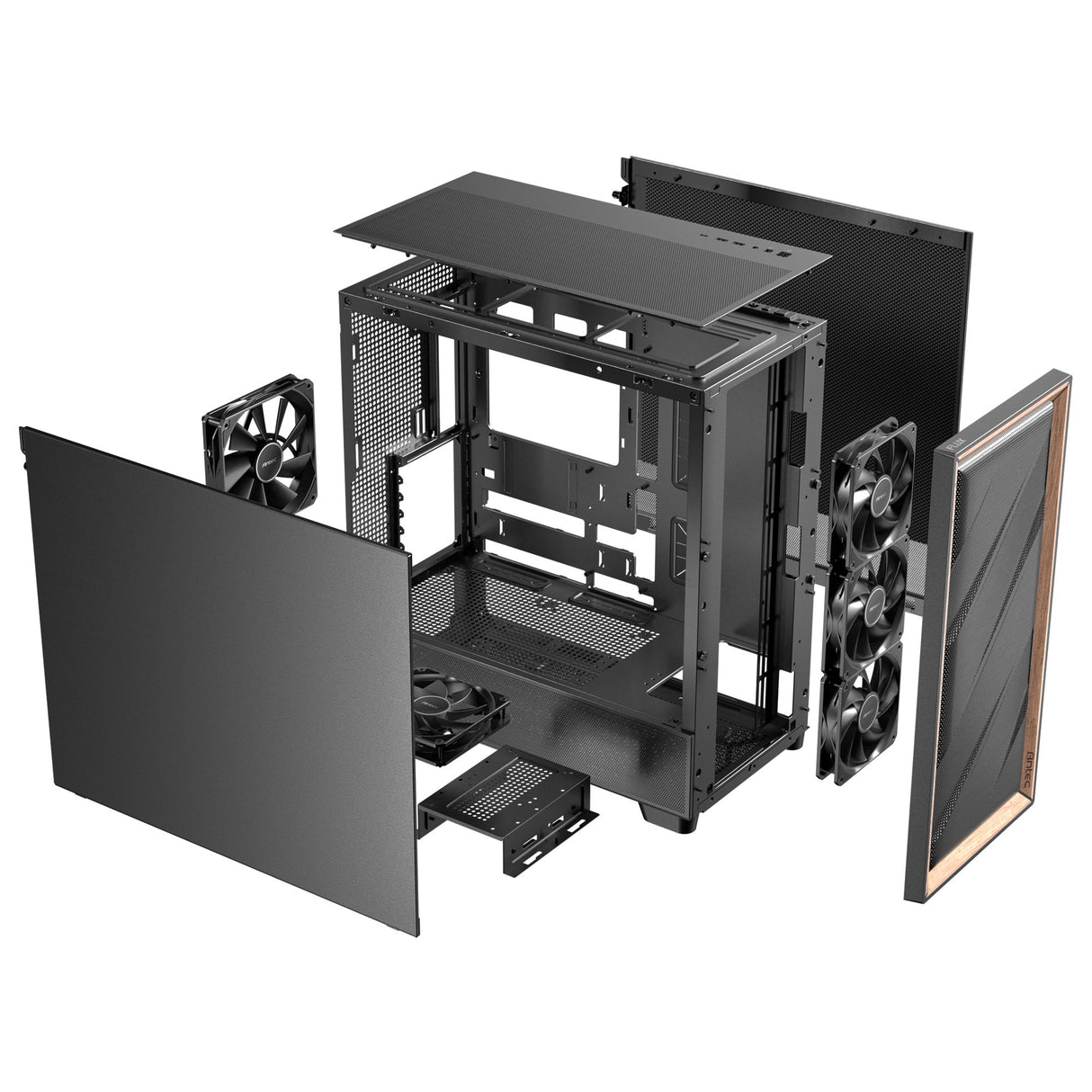 Boîtier tour midi Antec flux se (noir | 2x USB-A | 1x USB-C)