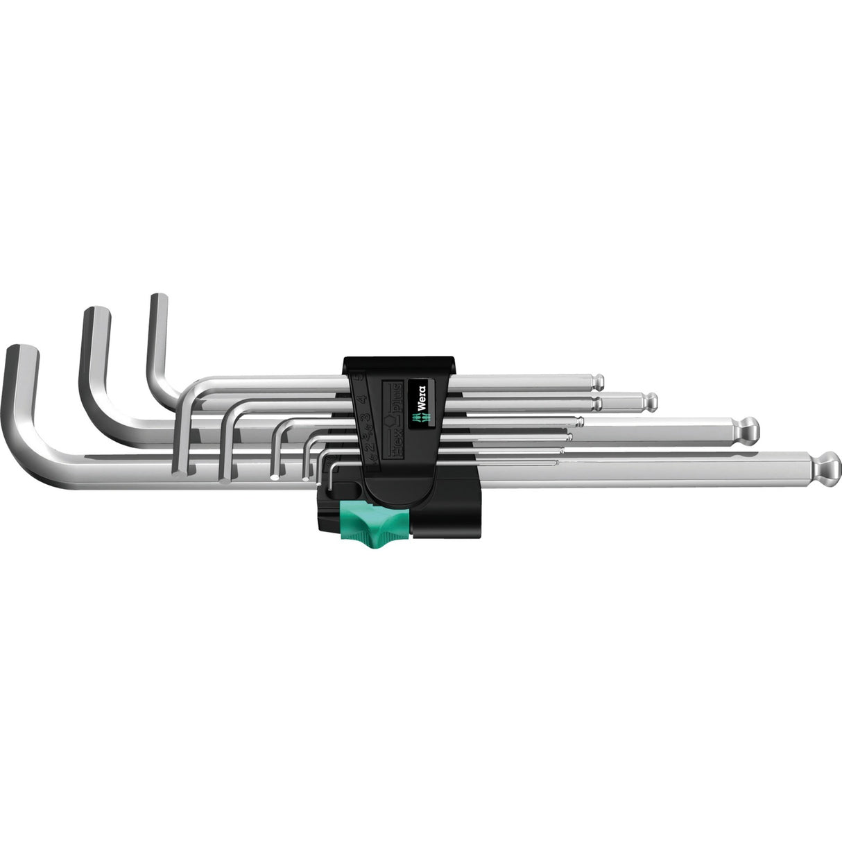 Wera jeu de clés allen 950 9 hex-plus 1 (chromé, 9 pièces, 1,5 mm à 10 mm)