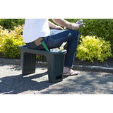 Banc de jardin nature 2 en 15 65,5x25x34 cm vert