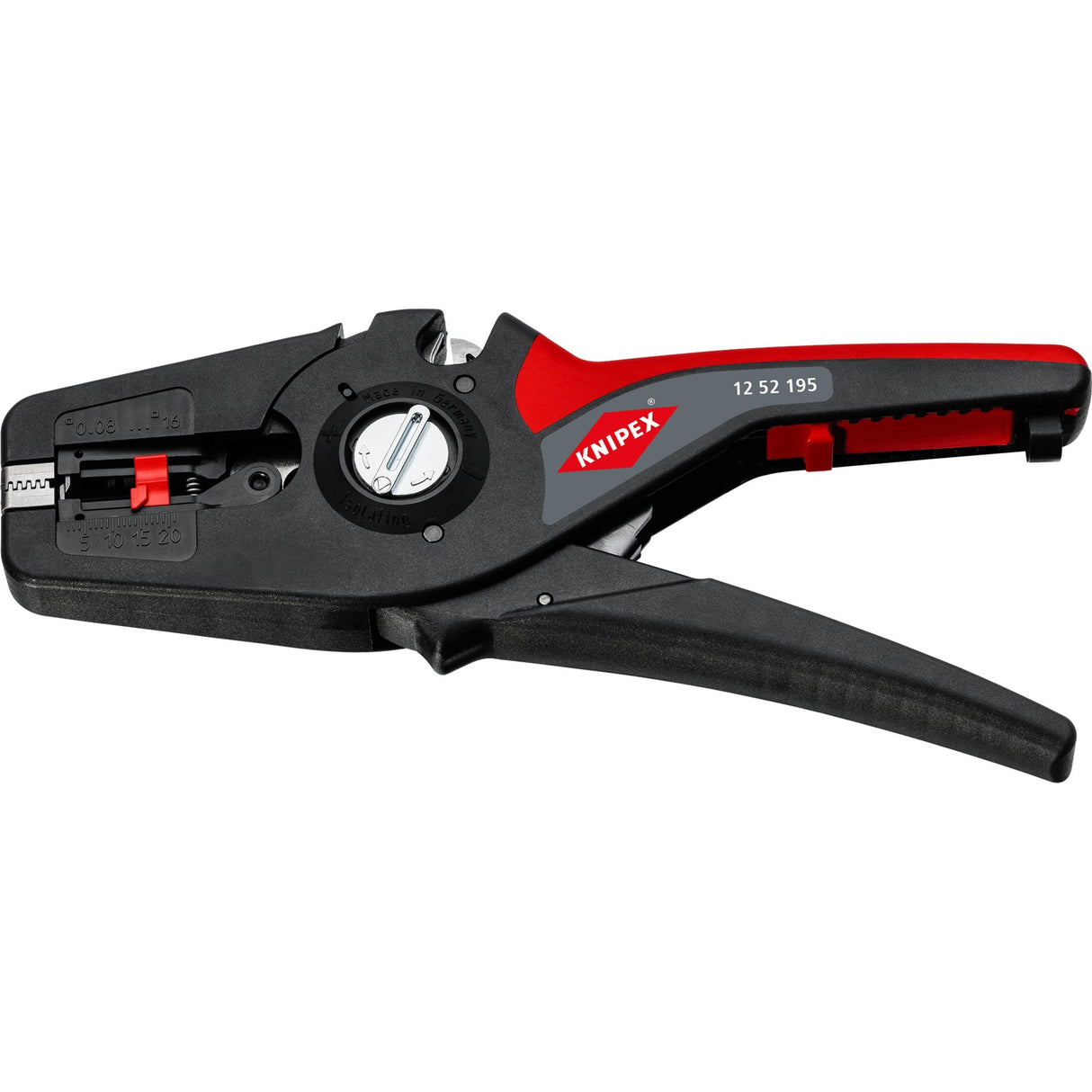 Pince à dénuder automatique Knipex | longueur 195 mm | 0,08-16 (AWG 28-5) mm² | 1 pièce - 12 52 195 - 12 52 195