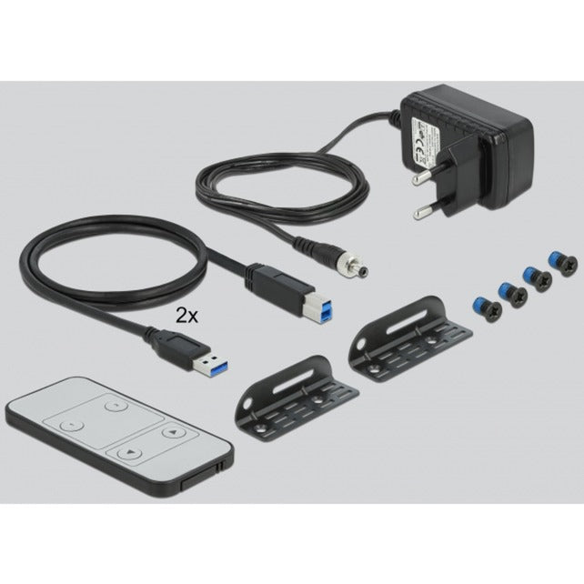 Delock displayport 1.4 commutateur kvm 8k 30hz avec USB 3.0 et commutateur kvm audio