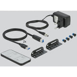 Delock displayport 1.4 commutateur kvm 8k 30hz avec USB 3.0 et commutateur kvm audio