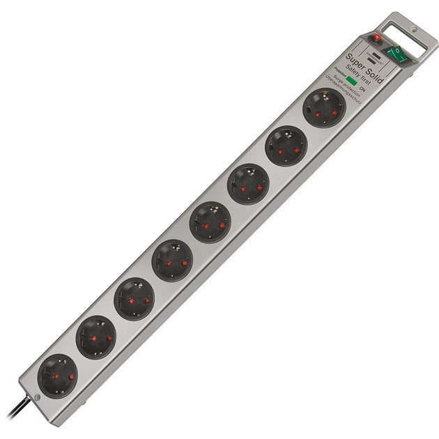 Multiprise Brennerstuhl | 8 trous | 63 cm | 2,5 m | argent | 1153340318 - 1153340318