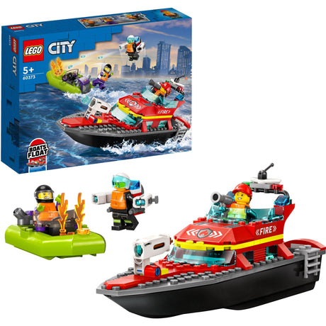 Le bateau de sauvetage des pompiers de Lego City 60373