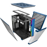 Boîtier tour midi Montech king 95 (bleu | 2x USB-A | 1x USB-C | RVB | verre trempé)