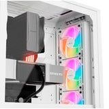 Soyez silencieux! boîtier tour midi pure base 501 lx (blanc | 2x USB-A | 1x USB-C | RGB | verre trempé)