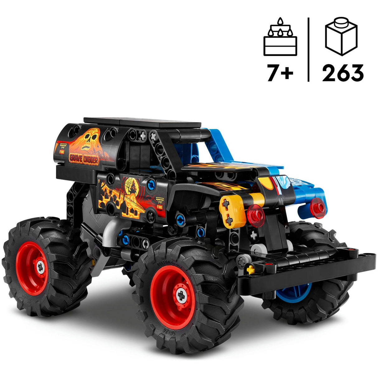 Lego Technic 42219 Monster Jam Grave Digger Feu et Glace