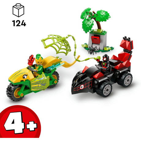Lego Spidey 11198 Spider et poursuite électrique avec des véhicules dinosaures
