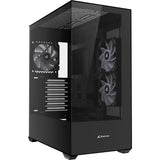 Boîtier tour midi Sharkoon sk6 argb (noir | 2x usb-a | rgb | verre trempé)
