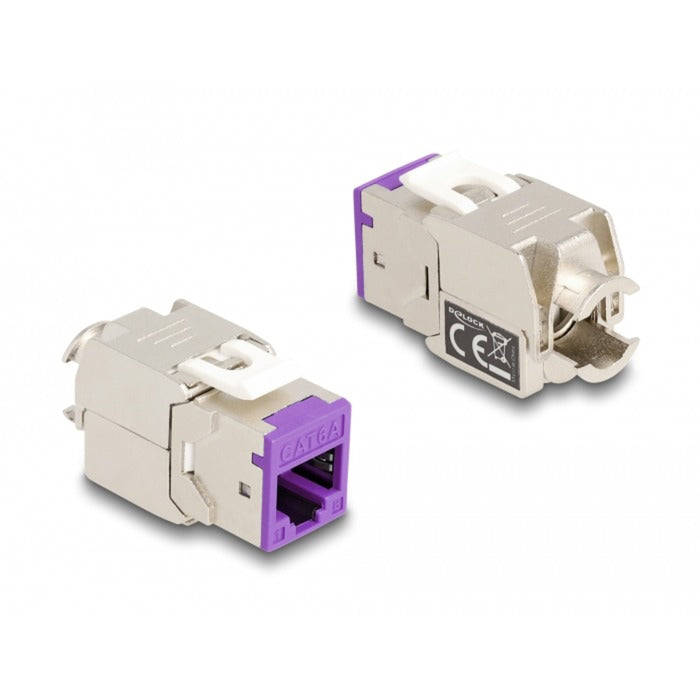 Delock module keystone prise rj45 vers lsa cat 6a sans outil, 8 pièces (multicolore)