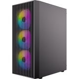 Boîtier tour midi Antec ax27 rgb Elite (noir | 3x USB-A | verre trempé)