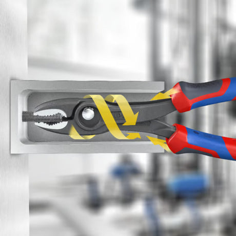 Pince à poignée avant Knipex | longueur 200 mm | gaines polies multi-composants | phosphaté noir | 1 pièce - 82 02 200 - 82 02 200