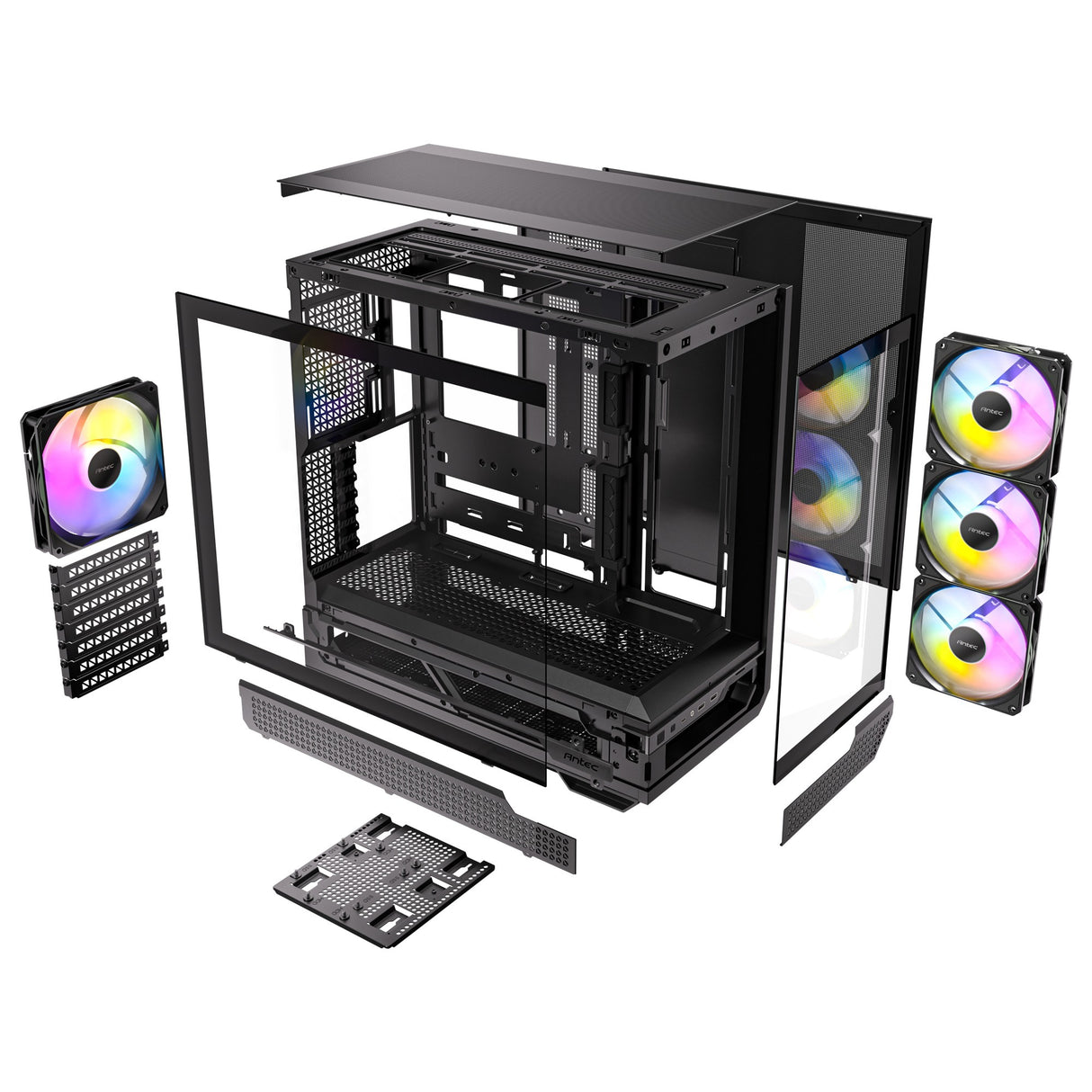 Boîtier tour midi Antec c7 argb (noir | 2x USB-A | 1x USB-C | verre trempé)