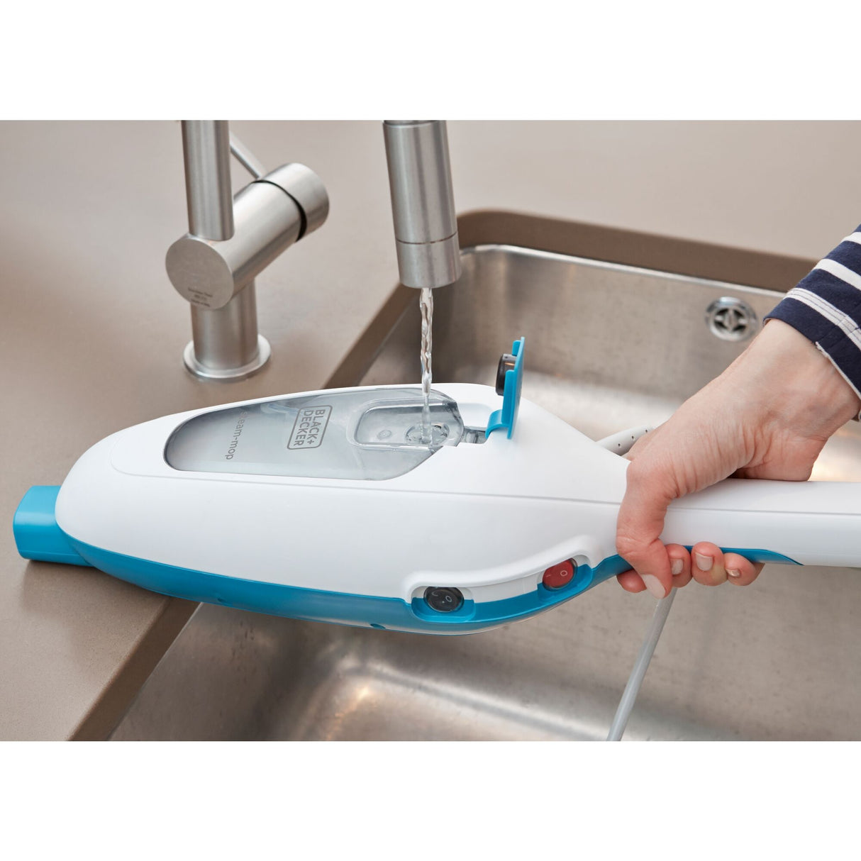 Black+Decker FSMH13E10-QS Balai vapeur 10 en 1 1 300 W avec accessoires Nettoyeur vapeur (Blanc)