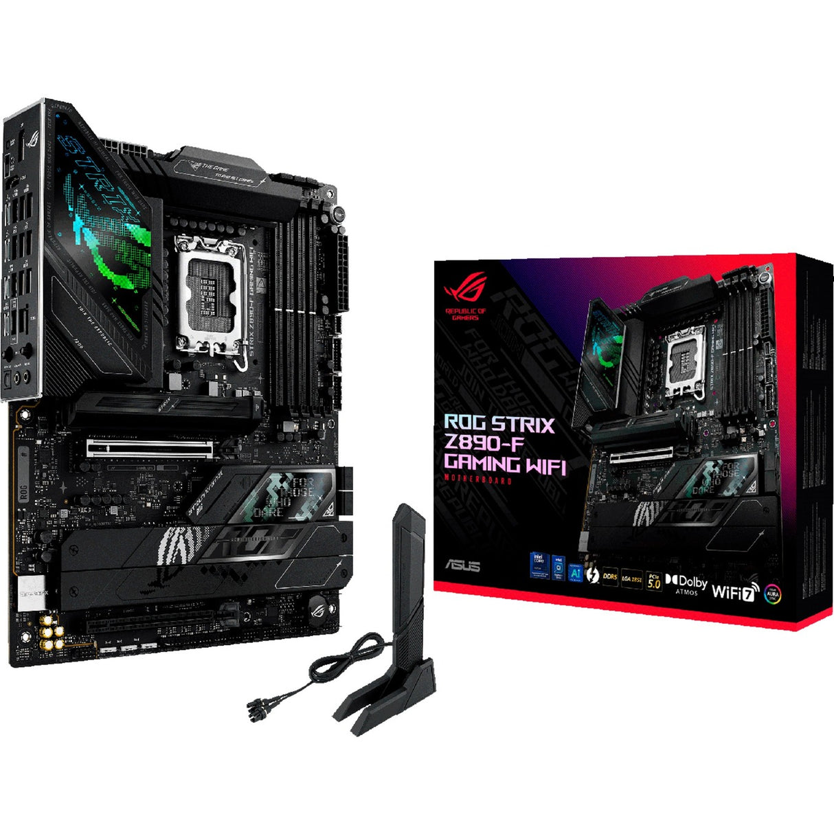 Carte mère Asus ROG Strix Z890-F Gaming WiFi Socket 1851 (Noir, RAID, 2,5 Go-LAN, Wi-Fi 7, BT, Son, ATX)