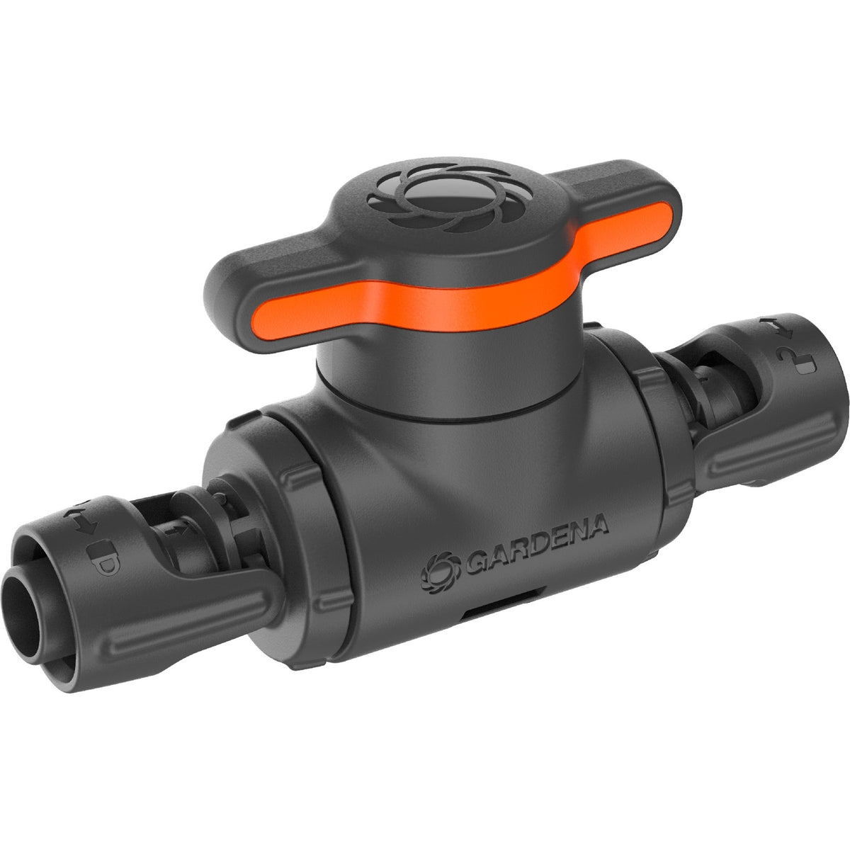Vanne d'arrêt et de régulation du système micro-goutte Gardena 13 mm (1 2 ) (gris orange)