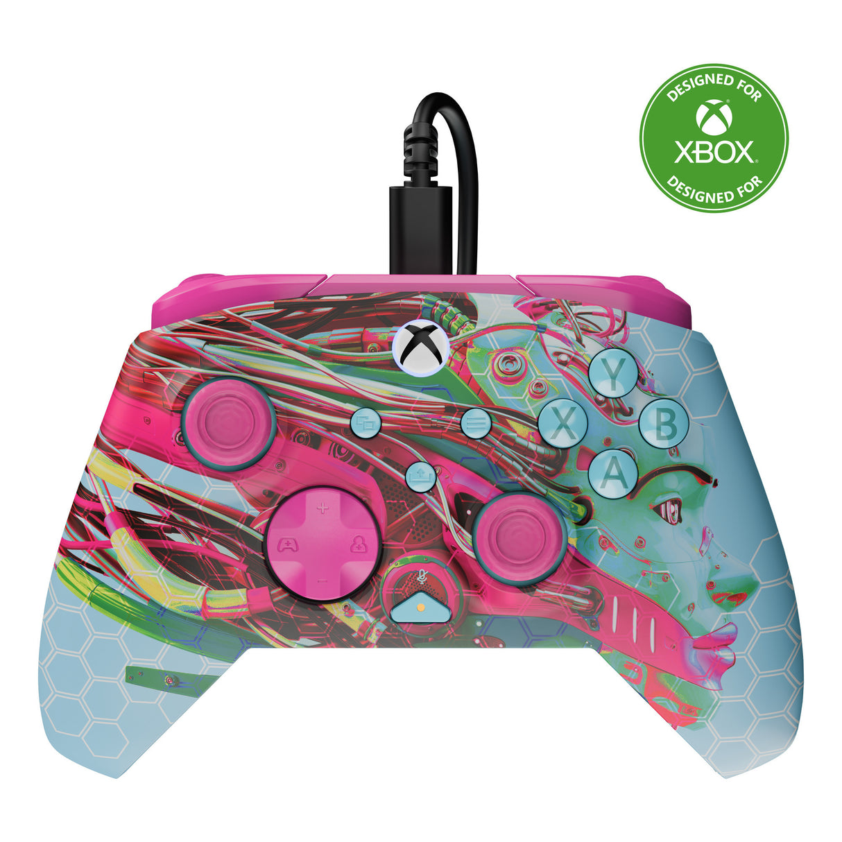 Manette filaire avancée Turtle Beach PDP Rematch Glow (Android Dreams, Xbox Series X|S, Xbox One, PC)