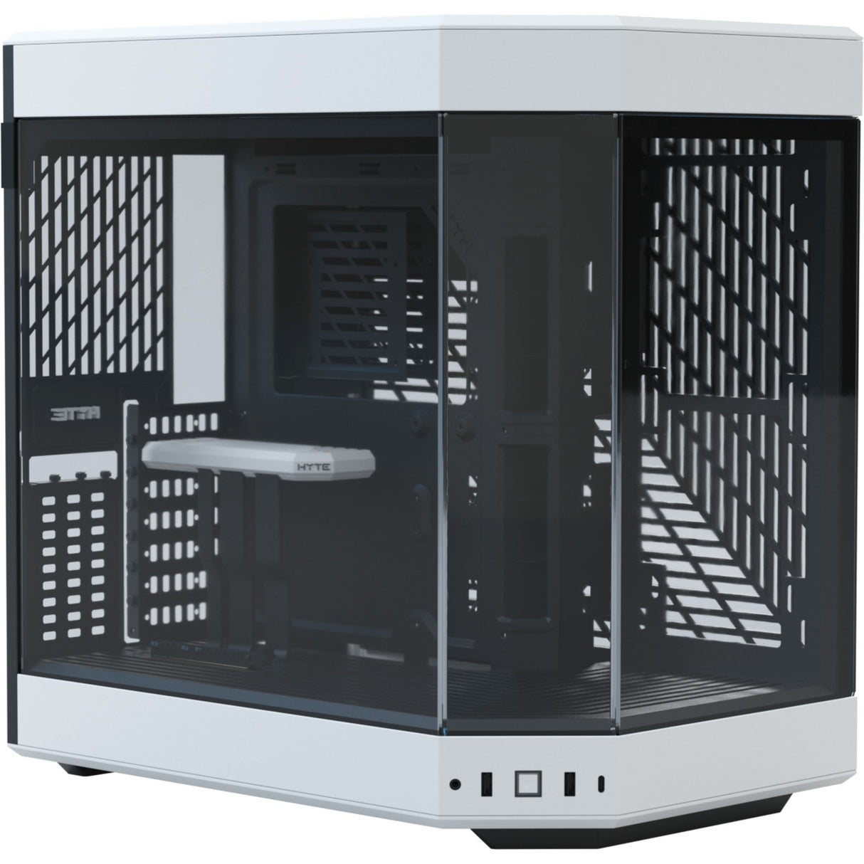 Boîtier tour midi Hyte y60 (blanc noir | 3x USB-A | verre trempé)