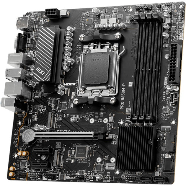 Carte mère MSI Pro B650M-P Socket AM5 (noir, RAID, 2,5 Go-LAN, son, µATX)